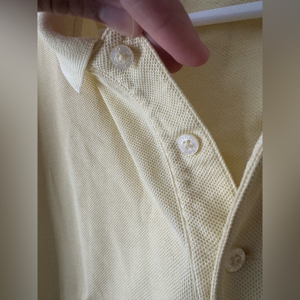 Polo Golf Ralph Lauren Butter Yellow & Navy Polo Shirt XL Quiet Luxury Vintage